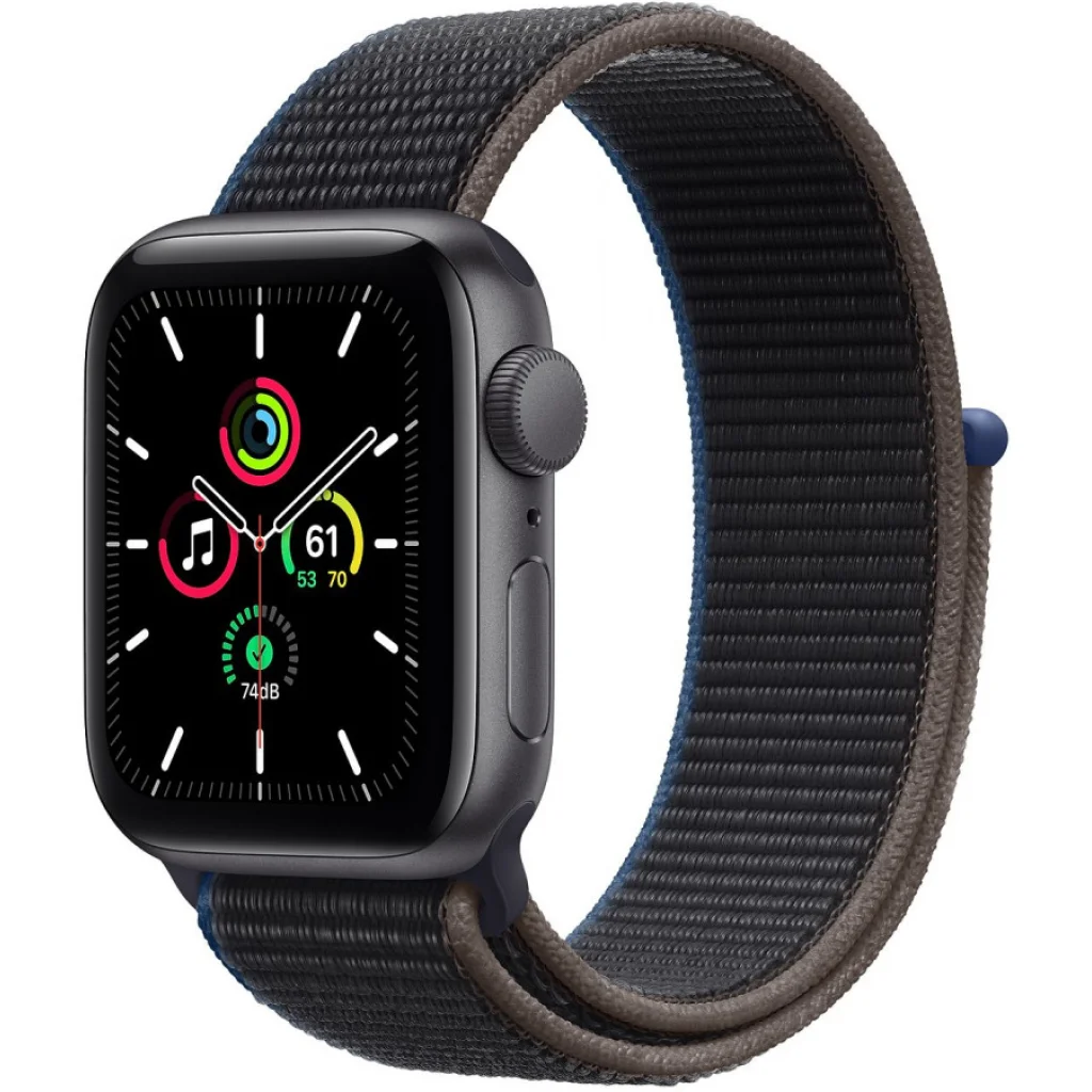 Смарт-годинник Apple Watch SE GPS 40mm Space Gray Aluminum Case with Charcoal Sport Loop (MYE02)
