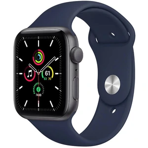 Смарт-часы Apple Watch SE GPS 44mm Space Gray Aluminum Case with Deep Navy Sport Band (MYE32)