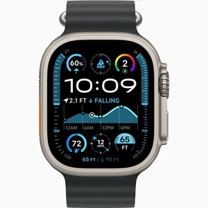 Смарт-часы Apple Watch Ultra 2 GPS + Cellular 49mm Natural Titanium Case with Black Ocean Band (MYT03, MXTL3)