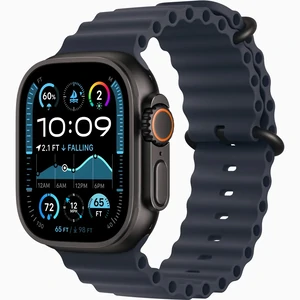 Ремінець Apple Ocean Band Navy with Black Titanium Finish для Apple Watch 44mm, 45mm, 46mm, 49mm (MYPA3)
