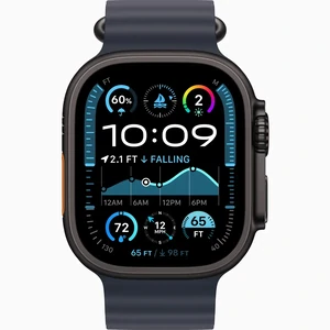 Смарт-годинник Apple Watch Ultra 2 GPS + Cellular 49mm Black Titanium Case with Navy Ocean Band (MYTC3, MYPA3)