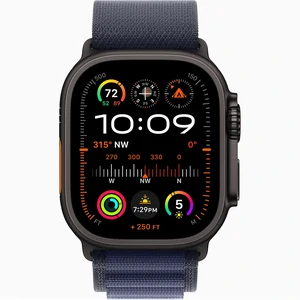 Смарт-годинник Apple Watch Ultra 2 GPS + Cellular 49mm Black Titanium Case with Navy Alpine Loop Small (MYTF3, MYPW3)
