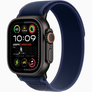 Ремінець Apple Blue/Black Titanium Finish Trail Loop M/L для Apple Watch 44mm, 45mm, 49mm (MYQ83)