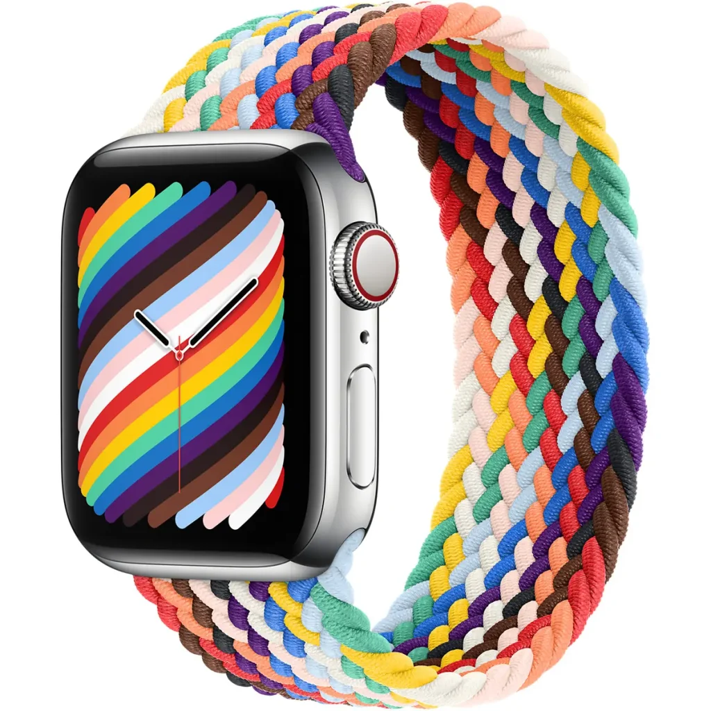 Ремешок Apple Pride Edition Braided Solo Loop Size 7 для Apple Watch 38mm, 40mm, 41mm (MJX63)