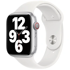Ремешок Apple White Sport Band M/L для Apple Watch 42mm, 44mm, 45mm, 49mm (MP7H3)