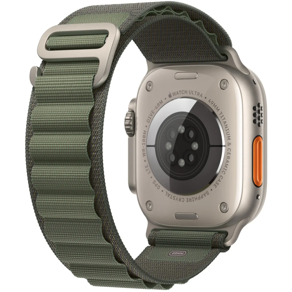 Ремешок Apple Green Alpine Loop Small для Apple Watch 44mm, 45mm, 49mm (MQE23)