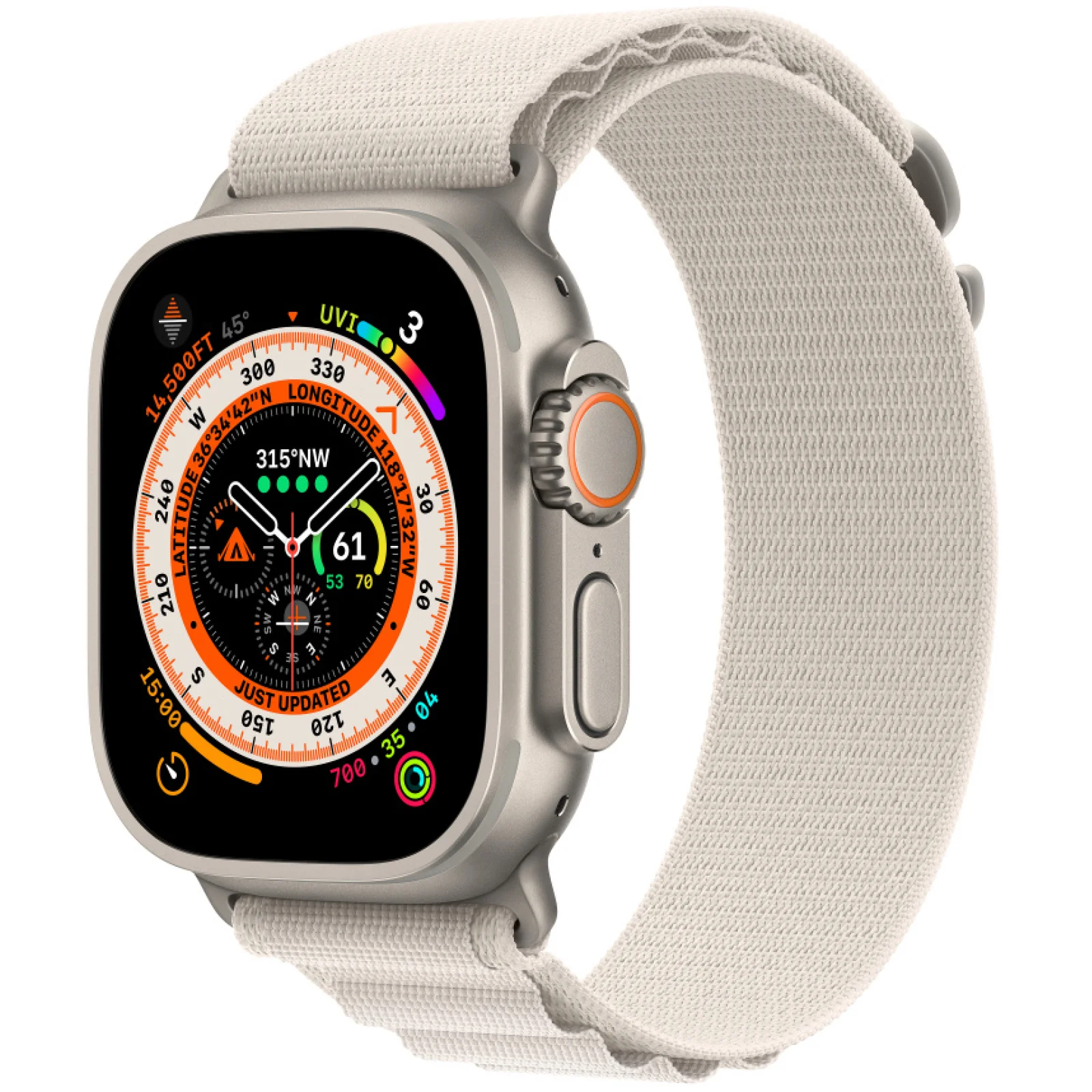 Ремінець Apple Starlight Alpine Loop Medium для Apple Watch 44mm, 45mm, 49mm (MQE63)