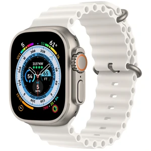 Колір: Білий - Ремінець Apple White Ocean Band для Apple Watch 44mm, 45mm, 49mm (MQE93)