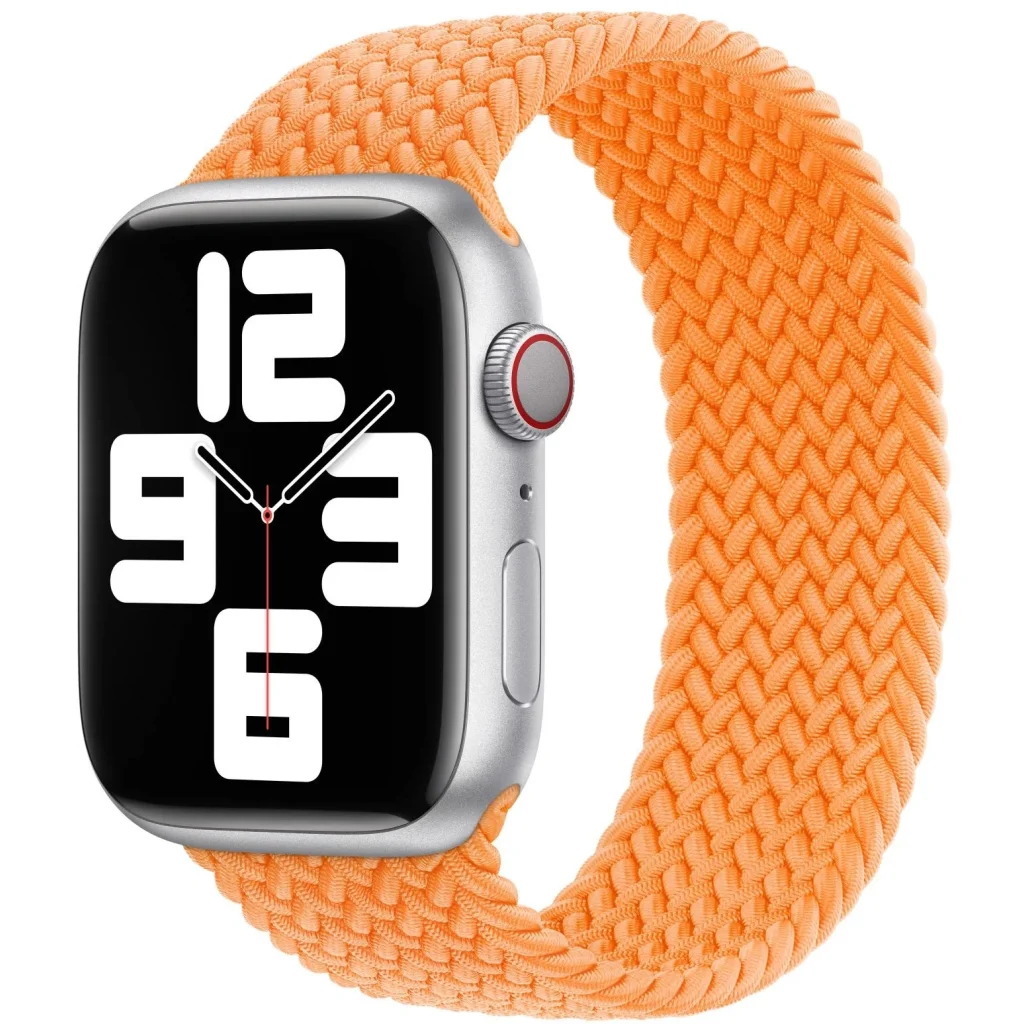 Ремінець Apple Bright Orange Braided Solo Loop Size 3 для Apple Watch 42mm, 44mm, 45mm, 49mm (MQYL3)