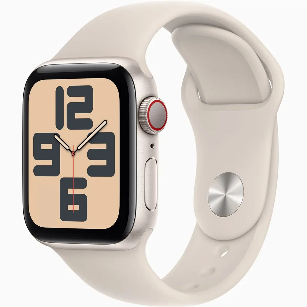 Смарт-годинник Apple Watch SE 2 GPS + Cellular 40mm Starlight Aluminum Case with Starlight Sport Band S/M (MXFY3)