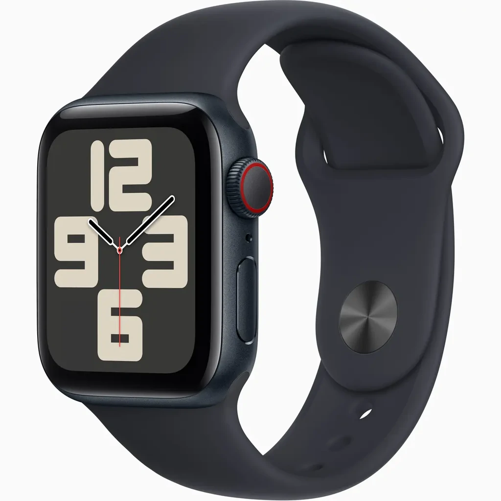 Смарт-годинник Apple Watch SE 2 GPS + Cellular 44mm Midnight Aluminum Case with Midnight Sport Band M/L (MXG23, MXGM3)