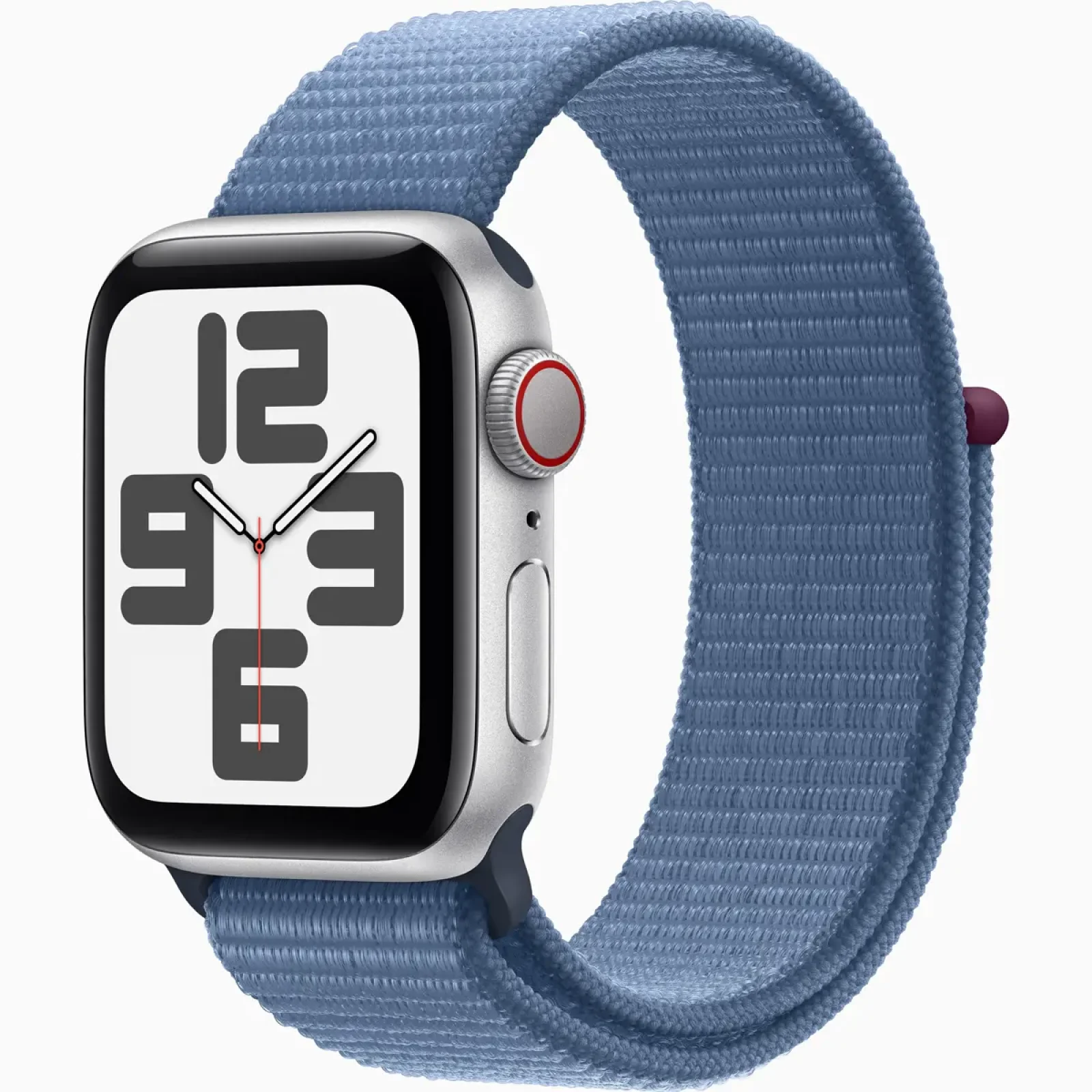 Смарт-годинник Apple Watch SE 2 GPS + Cellular 40mm Silver Aluminum Case with Winter Blue Sport Loop (MRGQ3)
