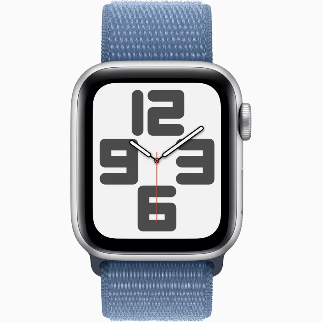 Смарт-годинник Apple Watch SE 2 GPS + Cellular 40mm Silver Aluminum Case with Winter Blue Sport Loop (MRGQ3)