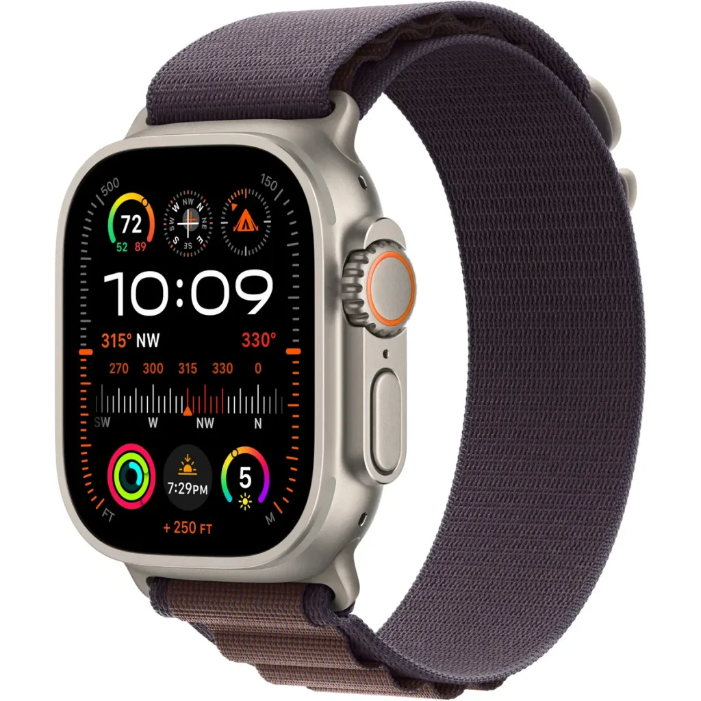 Ремешок Apple Indigo Alpine Loop Medium для Apple Watch 44mm, 45mm, 49mm (MT5Q3)