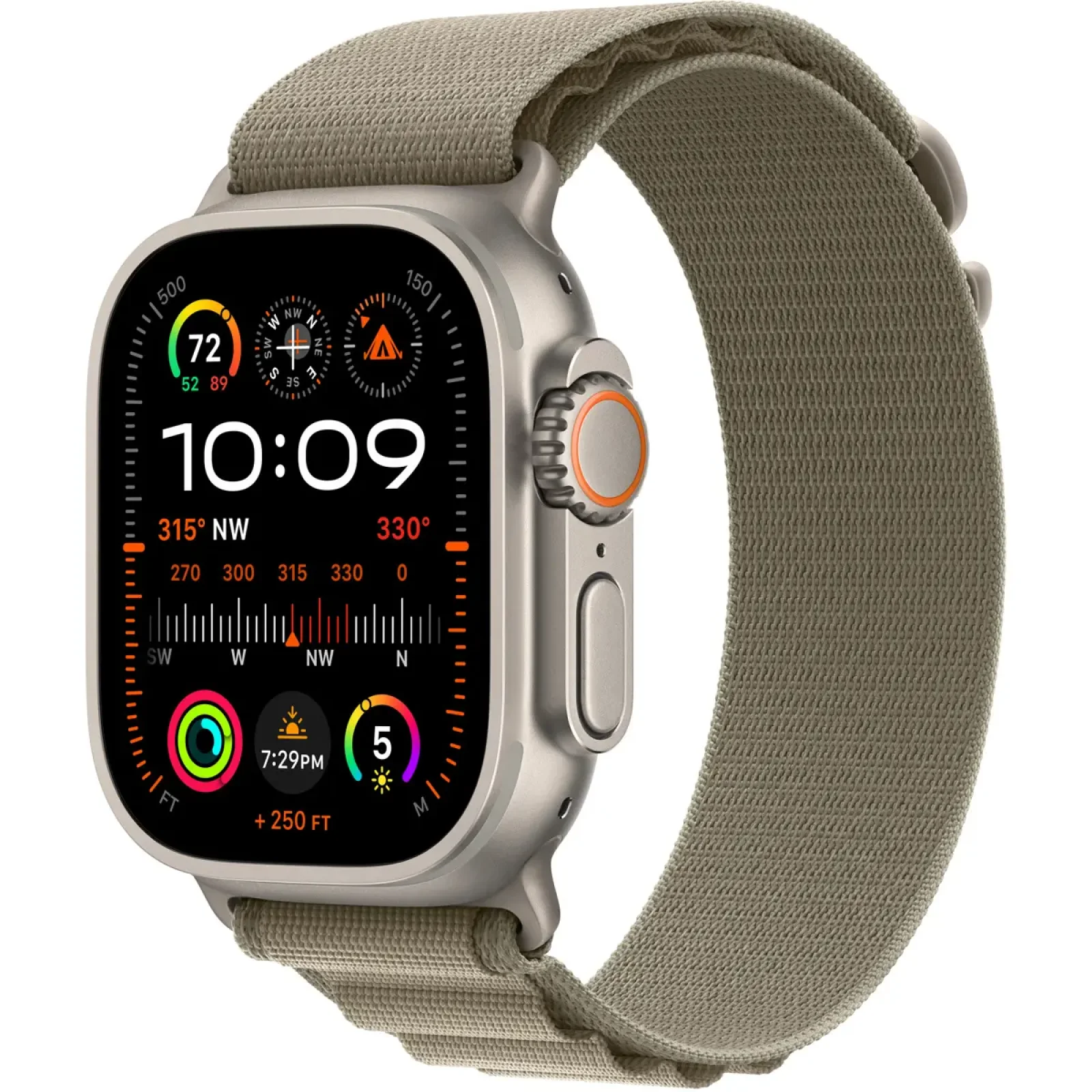 Ремешок Apple Olive Alpine Loop Small для Apple Watch 44mm, 45mm, 49mm (MT5T3)