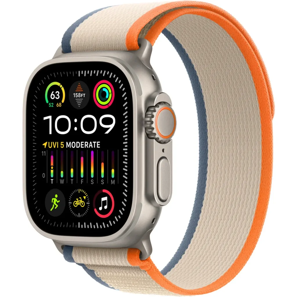 Ремінець Apple Orange/Beige Trail Loop S/M для Apple Watch 44mm, 45mm, 49mm (MT5W3)