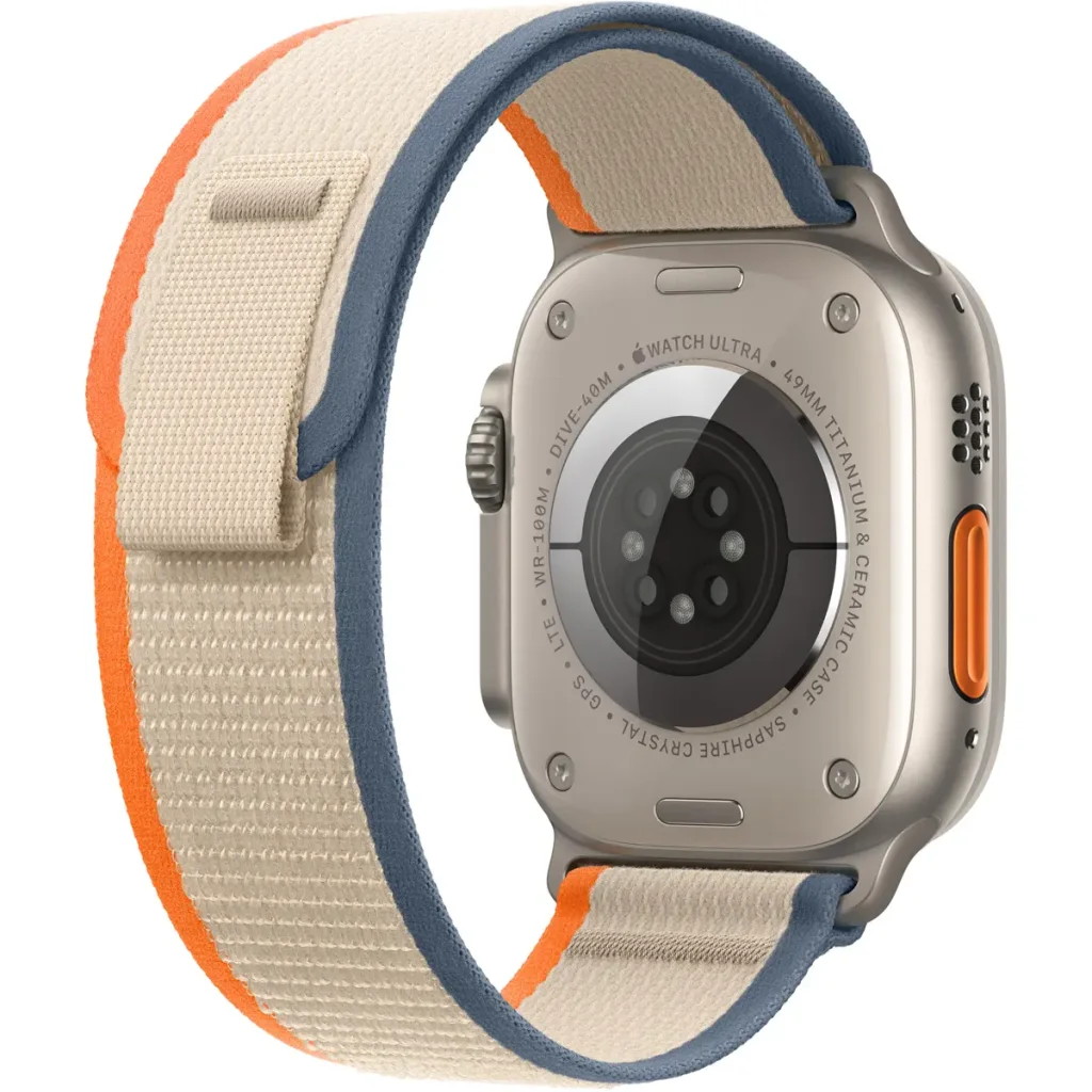 Ремінець Apple Orange/Beige Trail Loop S/M для Apple Watch 44mm, 45mm, 49mm (MT5W3)