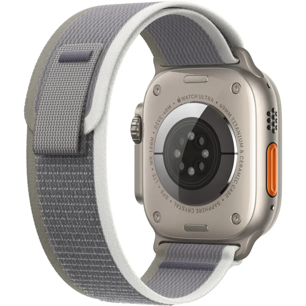 Ремешок Apple Green/Gray Trail Loop S/M для Apple Watch 44mm, 45mm, 49mm (MT5Y3)