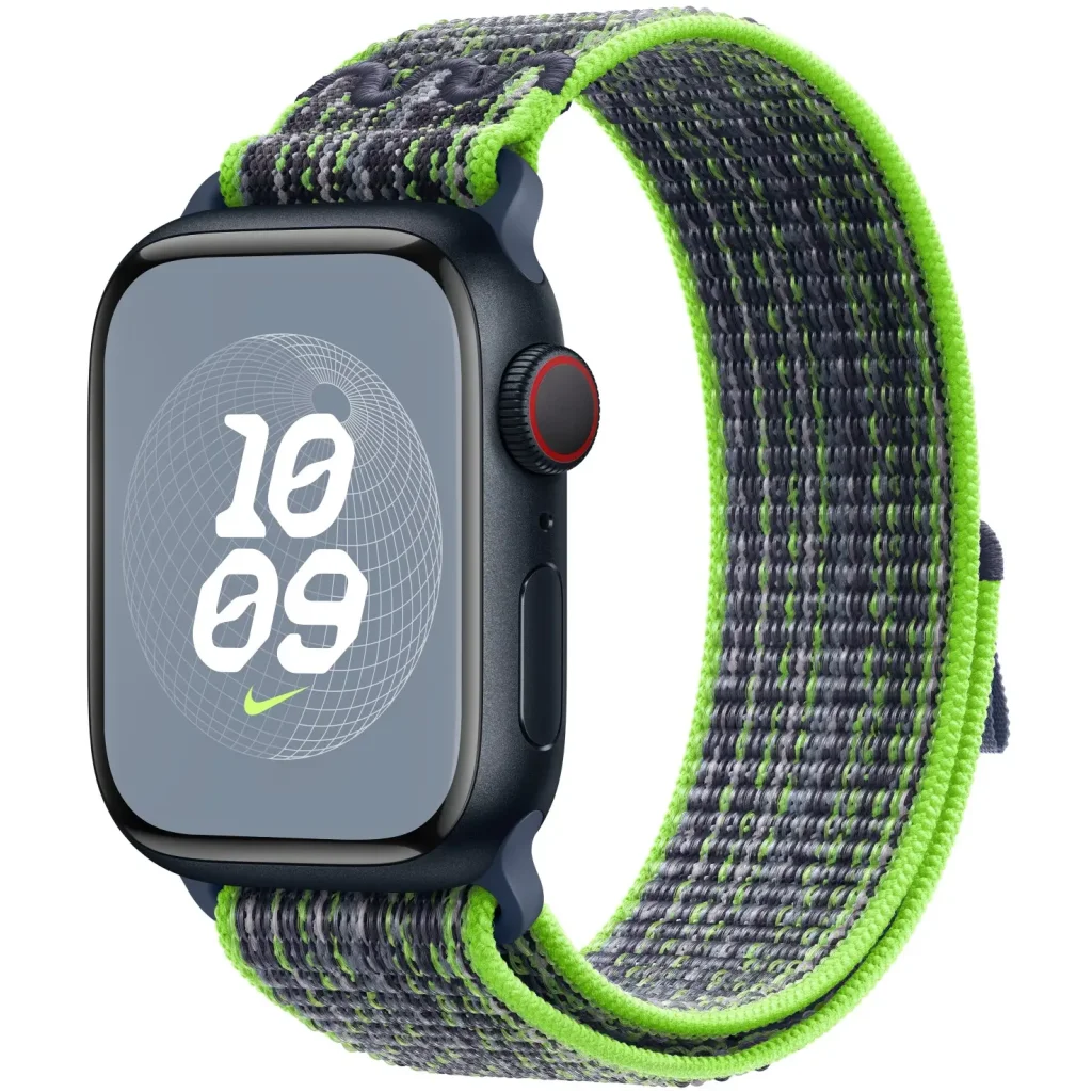 Ремінець Apple Bright Green/Blue Nike Sport Loop для Apple Watch 42mm, 44mm, 45mm, 49mm (MTL43)
