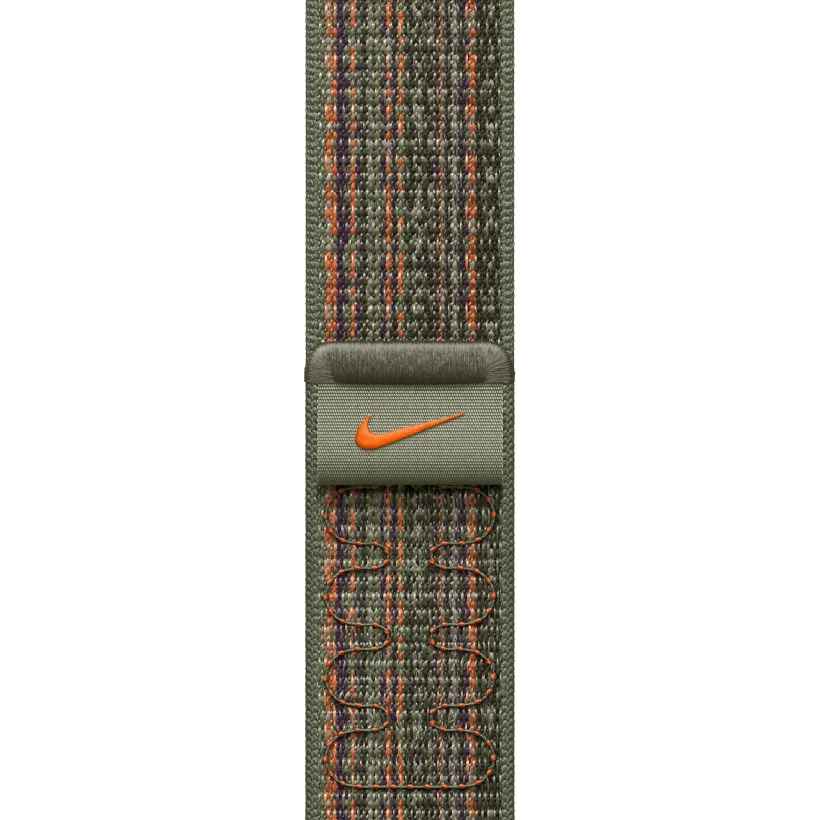 Ремінець Apple Sequoia/Orange Nike Sport Loop для Apple Watch 42mm, 44mm, 45mm, 49mm (MTL63)