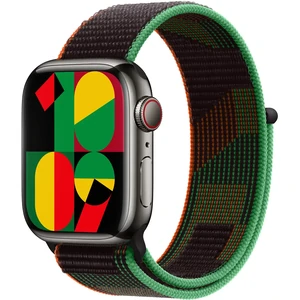 Ремешок Apple Black Unity Sport Loop для Apple Watch 42mm, 44mm, 45mm, 49mm (MUJU3)