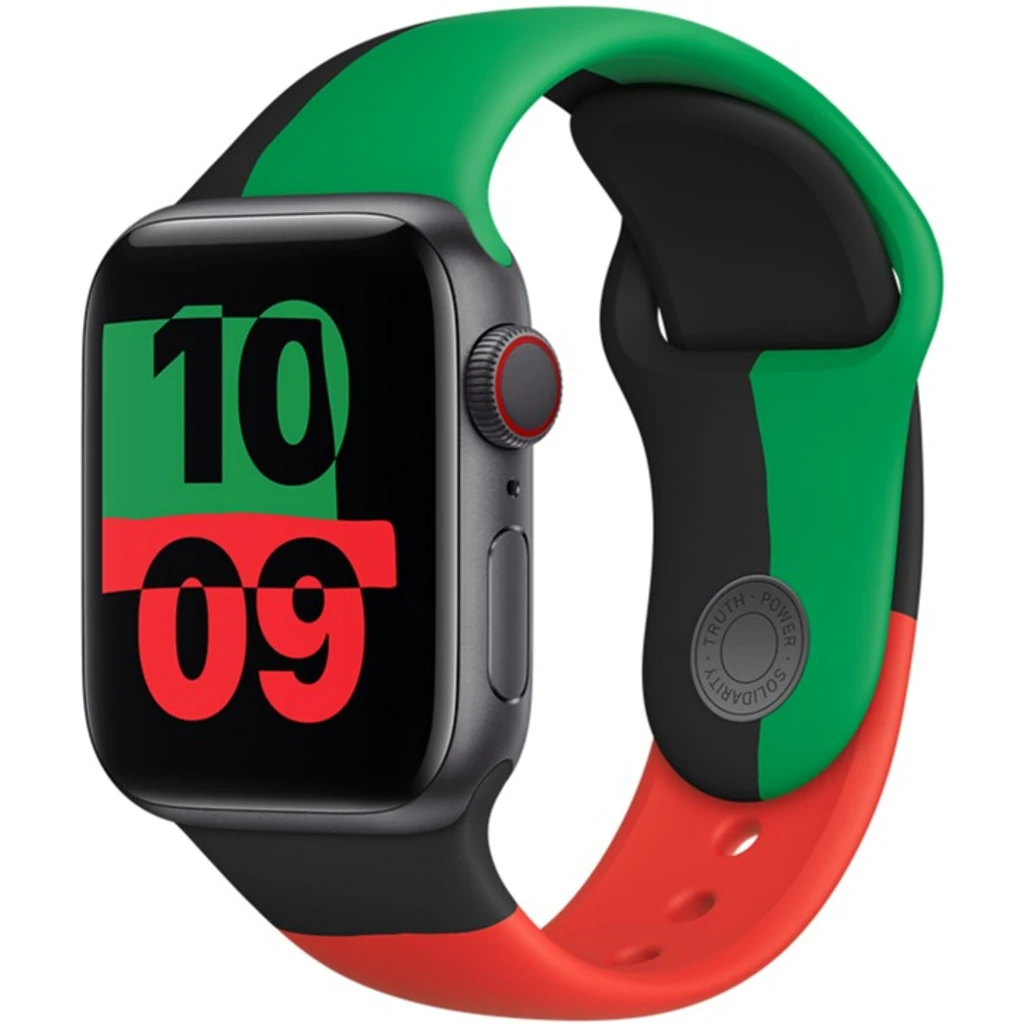 Ремінець Apple Black Unity Sport Band для Apple Watch 42mm, 44mm, 45mm, 49mm (MUQ73)