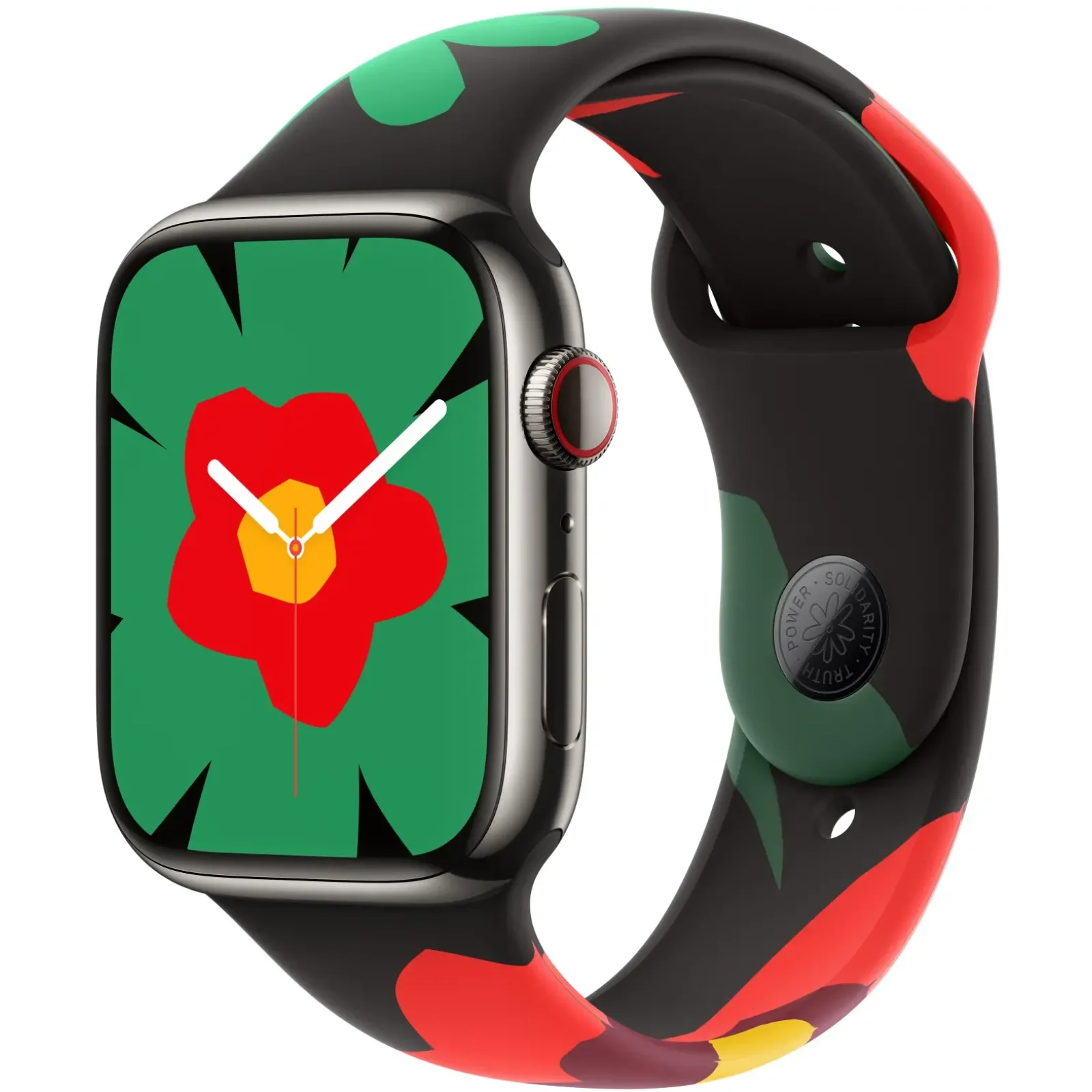 Ремешок Apple Black Unity Bloom Sport Band M/L для Apple Watch 44mm, 45mm, 46mm, 49mm (MYGX3)