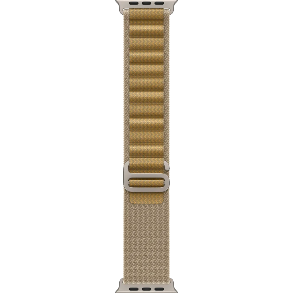 Ремешок Apple Tan Alpine Loop Medium with Natural Titanium Finish для Apple Watch 44mm, 45mm, 46mm, 49mm (MXN23)