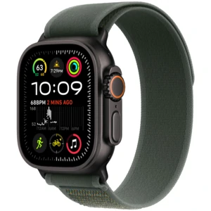Ремінець Apple Green/Black Titanium Finish Trail Loop M/L для Apple Watch 44mm, 45mm, 49mm (MYQ43)