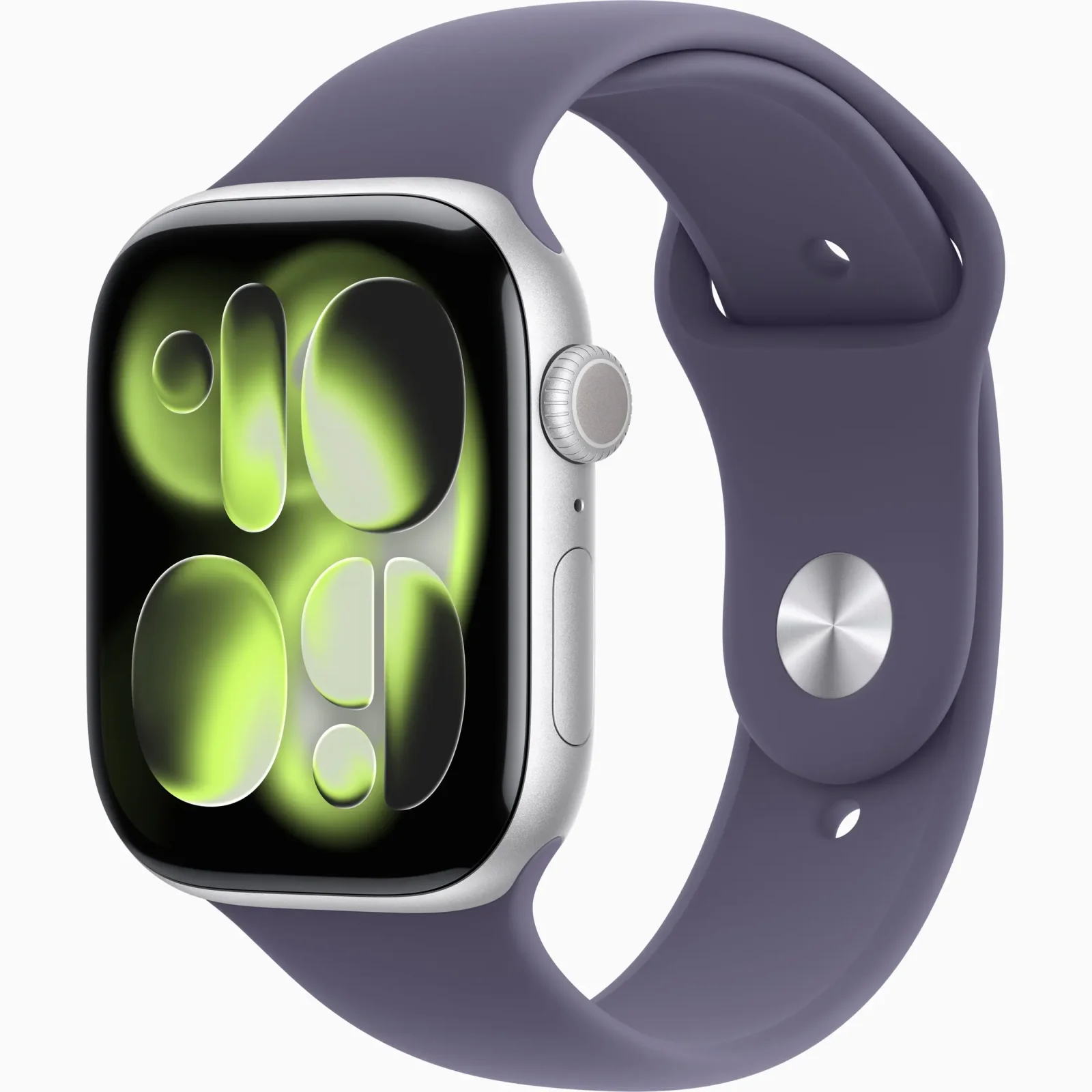 Смарт-часы Apple Watch Series 11 GPS 46mm Silver Aluminum Case with Purple Fog Sport Band M/L (MEVA4)