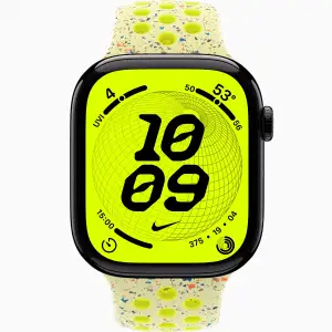 Смарт-часы Apple Watch Series 11 GPS 46mm Jet Black Aluminum Case with Volt Splash Nike Sport Band M/L (MEW84+MGC14)