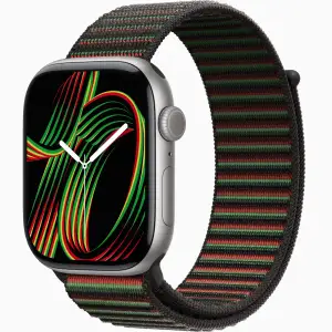 Смарт-часы Apple Watch Series 11 GPS 46mm Space Gray Aluminum Case with Black Unity Rhythm Sport Loop (MEW94+MDF54)