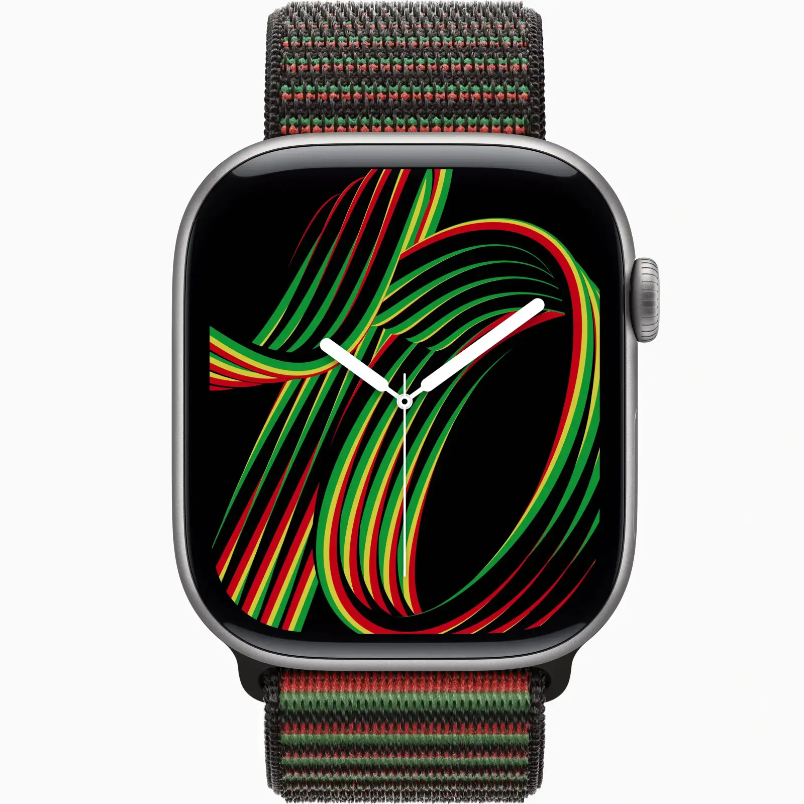 Смарт-часы Apple Watch Series 11 GPS 46mm Space Gray Aluminum Case with Black Unity Rhythm Sport Loop (MEW94+MDF54)