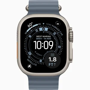 Смарт-годинник Apple Watch Ultra 3 GPS + Cellular 49mm Natural Titanium Case with Anchor Blue Ocean Band (MEWH4)