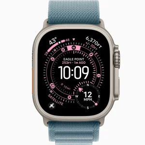 Смарт-часы Apple Watch Ultra 3 GPS + Cellular 49mm Natural Titanium Case with Light Blue Alpine Loop Medium (MEWM4)