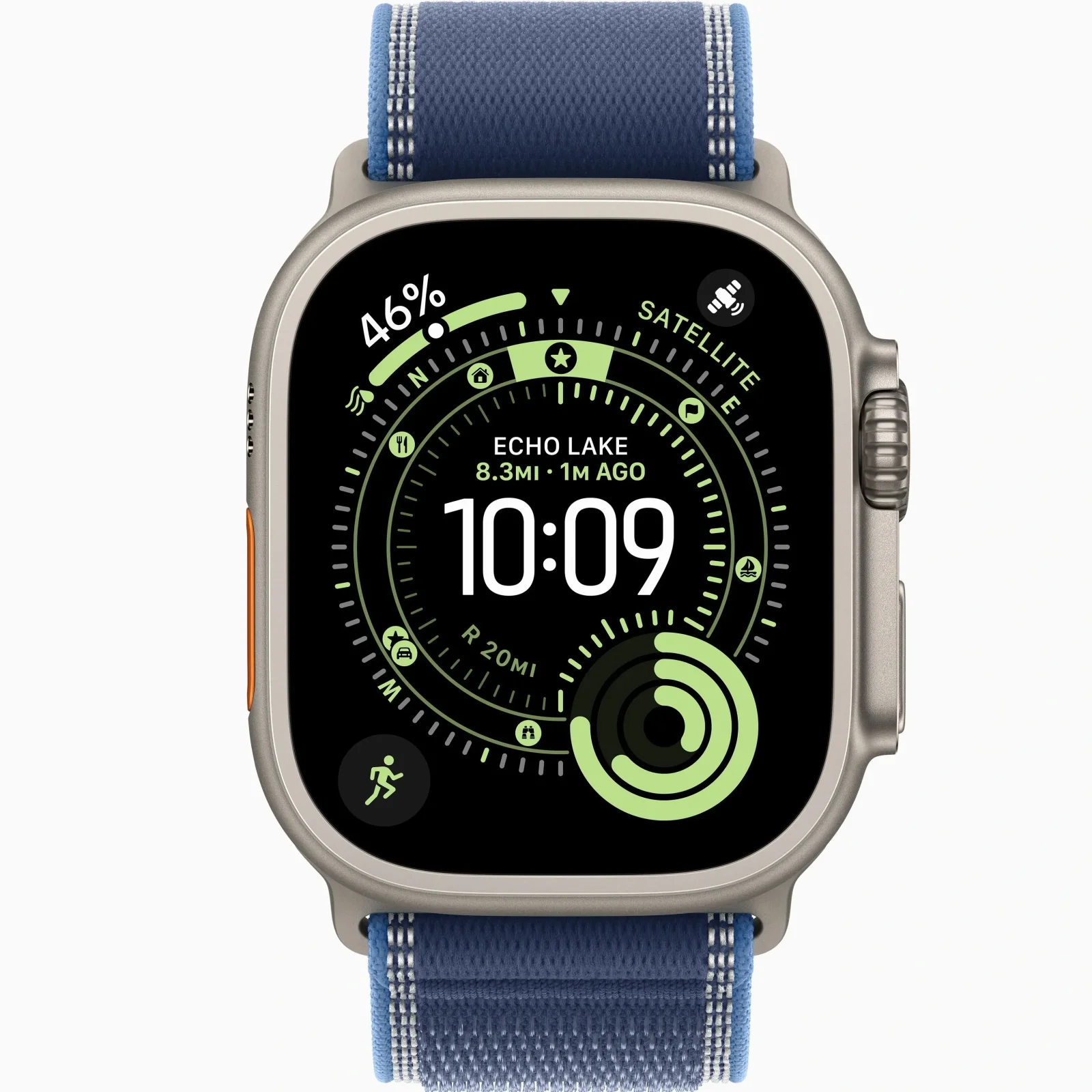 Смарт-часы Apple Watch Ultra 3 GPS + Cellular 49mm Natural Titanium Case with Blue/Bright Blue Trail Loop Trail Loop S/M (MEWR4)