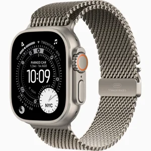 Смарт-годинник Apple Watch Ultra 3 GPS + Cellular 49mm Natural Titanium Case with Natural Titanium Milanese Loop Large (MF0E4)