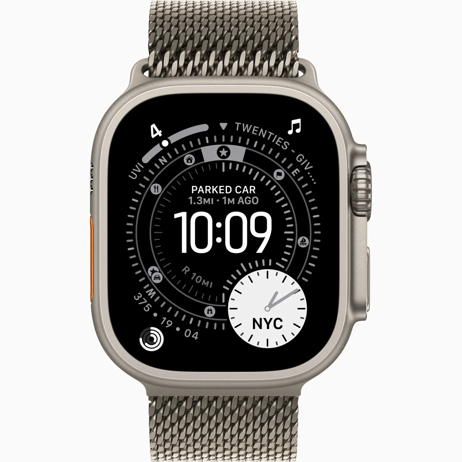 Смарт-годинник Apple Watch Ultra 3 GPS + Cellular 49mm Natural Titanium Case with Natural Titanium Milanese Loop Medium (MEWY4)