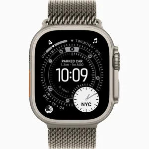 Смарт-годинник Apple Watch Ultra 3 GPS + Cellular 49mm Natural Titanium Case with Natural Titanium Milanese Loop Medium (MEWY4)