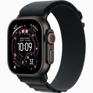 Смарт-годинник Apple Watch Ultra 3 GPS + Cellular 49mm Black Titanium Case with Black Alpine Loop Large (MF0X4)