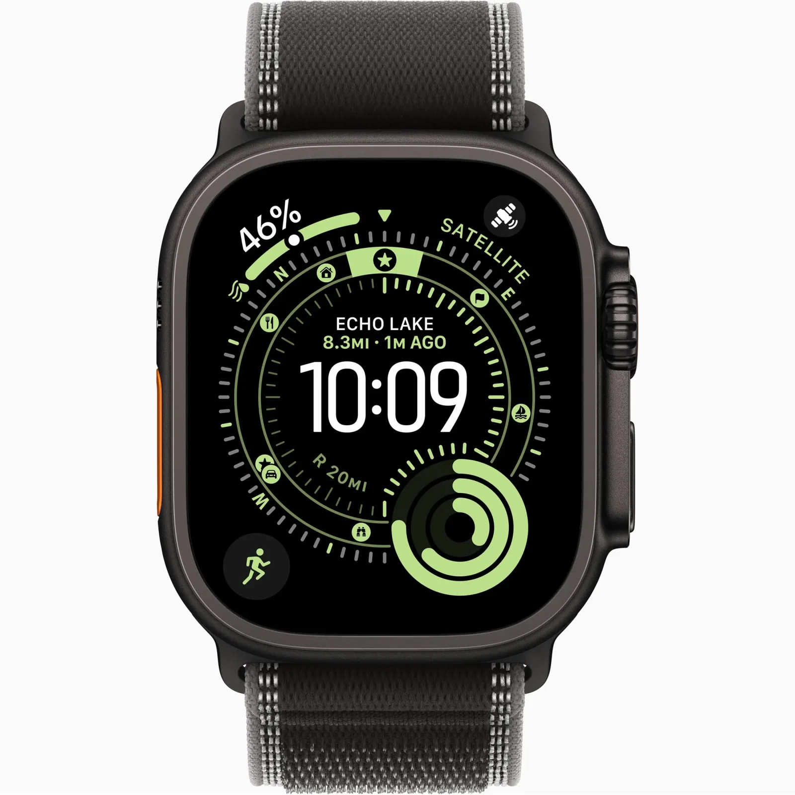 Смарт-часы Apple Watch Ultra 3 GPS + Cellular 49mm Black Titanium Case with Black/Charcoal Trail Loop S/M (MF1D4)