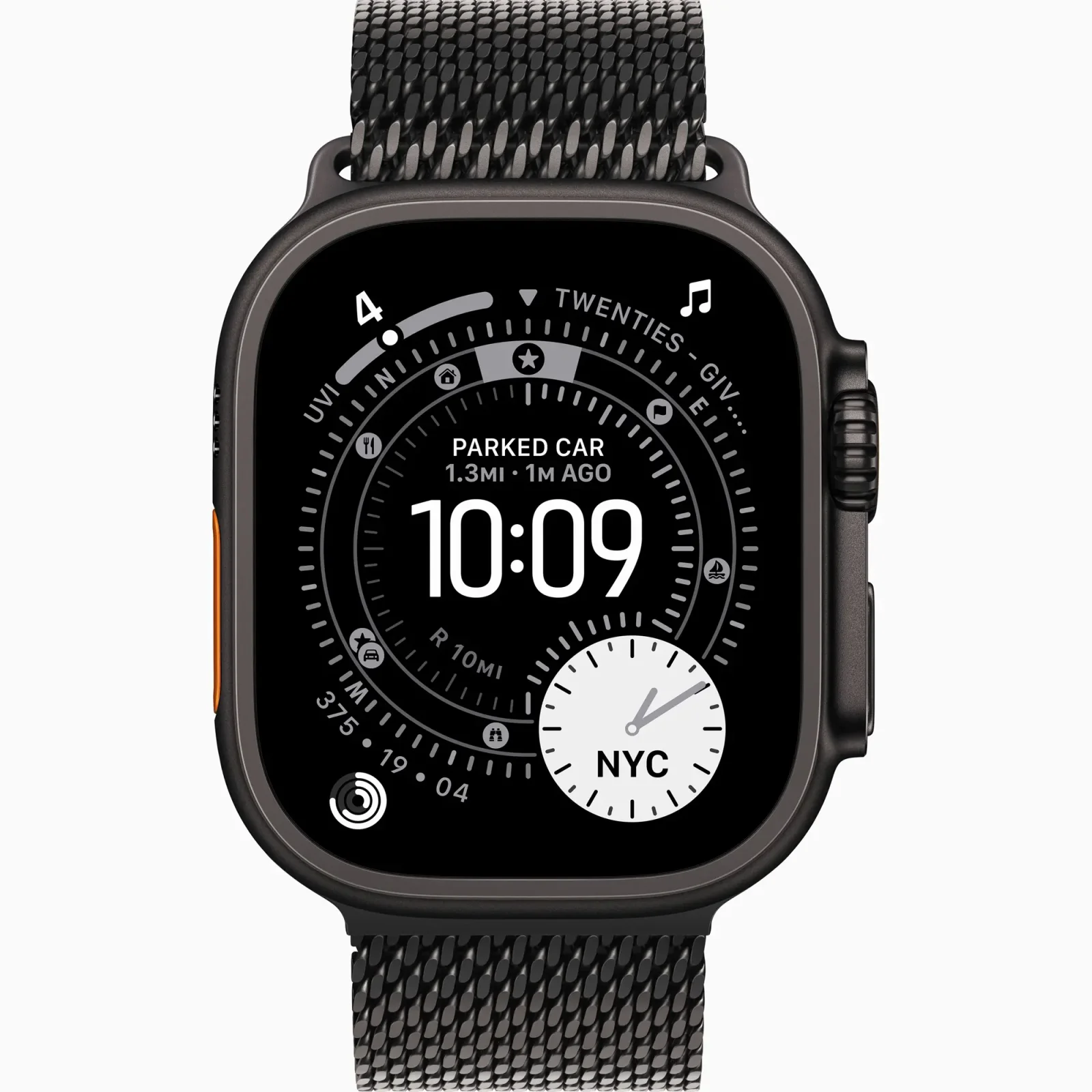 Смарт-годинник Apple Watch Ultra 3 GPS + Cellular 49mm Black Titanium Case with Black Titanium Milanese Loop Small (MF1N4)