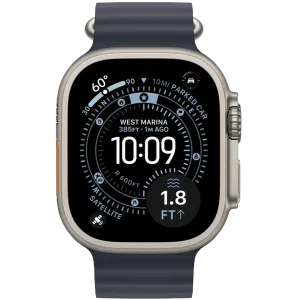 Смарт-часы Apple Watch Ultra 3 GPS + Cellular 49mm Natural Titanium Case with Navy Ocean Band (MF1V4, MXTH3)