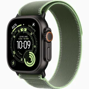 Смарт-часы Apple Watch Ultra 3 GPS + Cellular 49mm Black Titanium Case with Green/Neon Trail Loop S/M (MF254, MG9N4)
