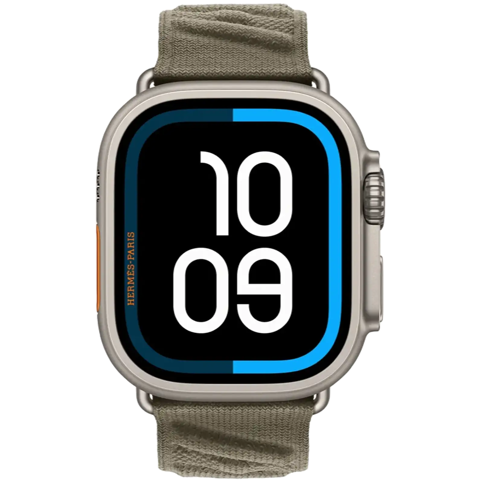 Смарт-годинник Apple Watch Hermès Ultra 3 GPS + Cellular 49mm Natural Titanium Case with Gris Titane En Mer (MF2A4, MGN84)