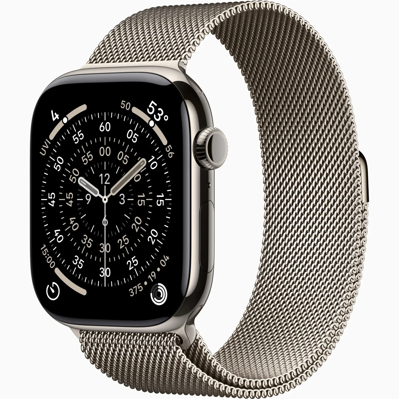Смарт-часы Apple Watch Series 11 GPS + Cellular 46mm Natural Titanium Case with Natural Milanese Loop S/M (MFCY4)