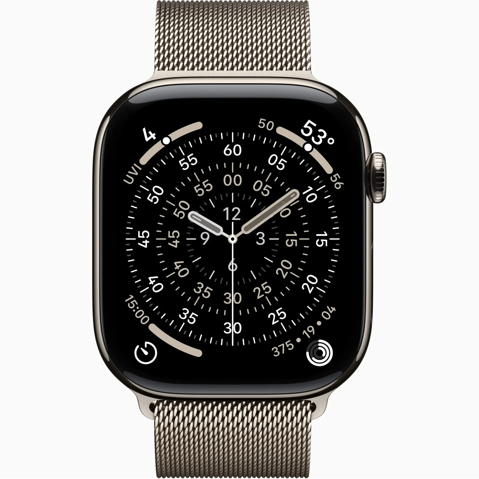 Смарт-часы Apple Watch Series 11 GPS + Cellular 46mm Natural Titanium Case with Natural Milanese Loop S/M (MFCY4)