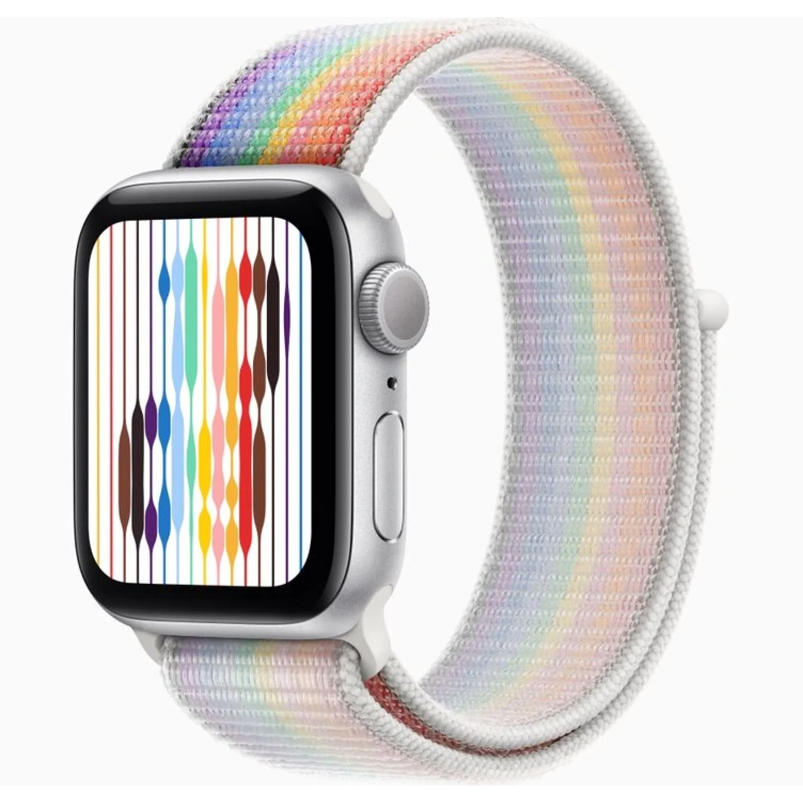 Смарт-годинник Apple Watch SE 2 GPS 40mm Silver Aluminum Case with White Pride Edition Sport Loop (MNL93, MN6K3)