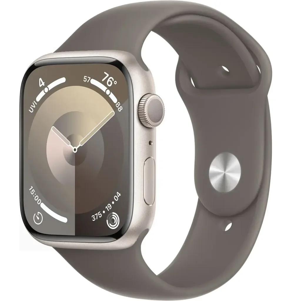 Смарт-часы Apple Watch Series 9 GPS 45mm Starlight Aluminum Case with Clay Sport Band M/L (MRQG3)