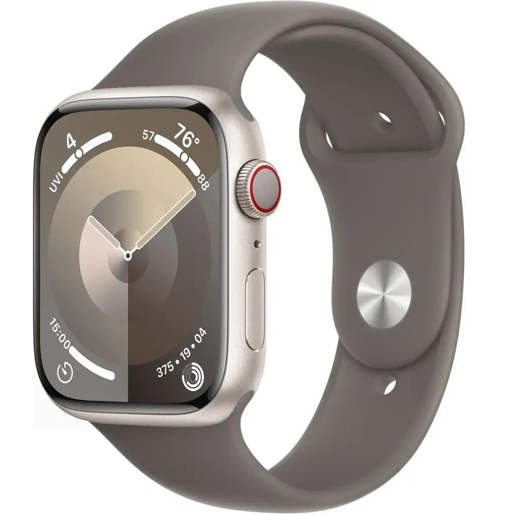 Смарт-часы Apple Watch Series 9 GPS + Cellular 45mm Starlight Aluminum Case with Clay Sport Band M/L (MRQG3, MT493)